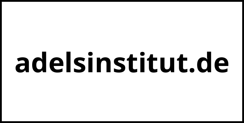 adelsinstitut.de