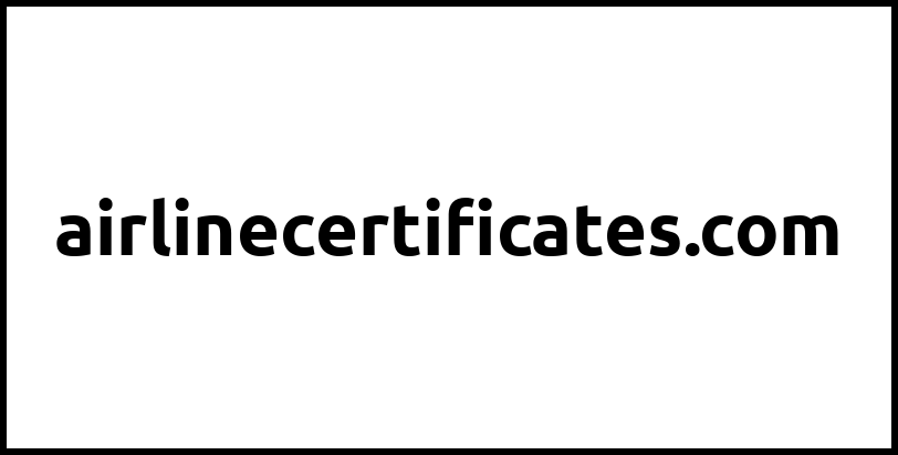 airlinecertificates.com