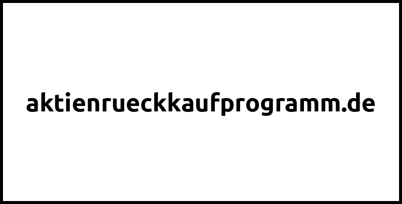 aktienrueckkaufprogramm.de