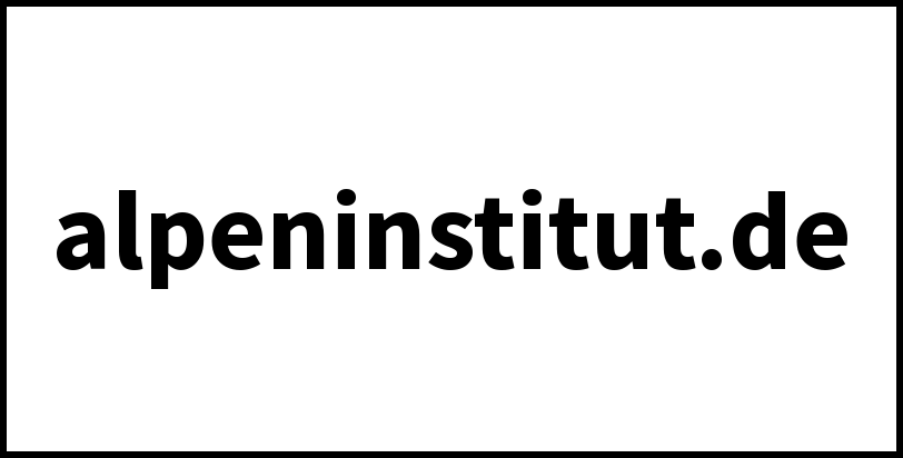 alpeninstitut.de