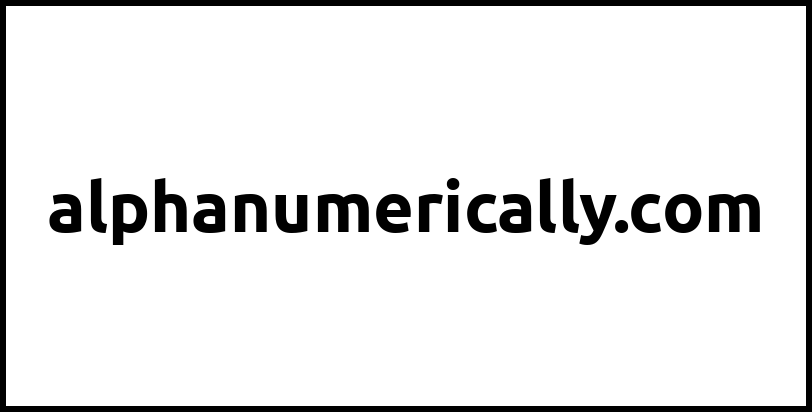 alphanumerically.com