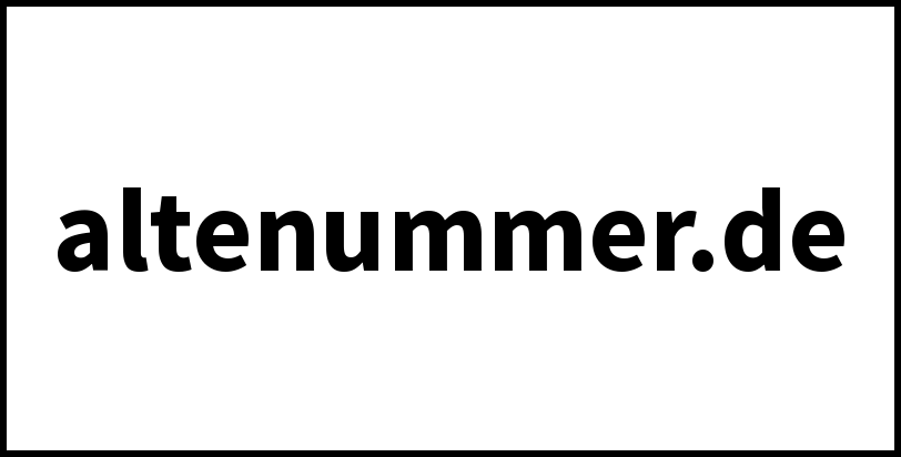 altenummer.de