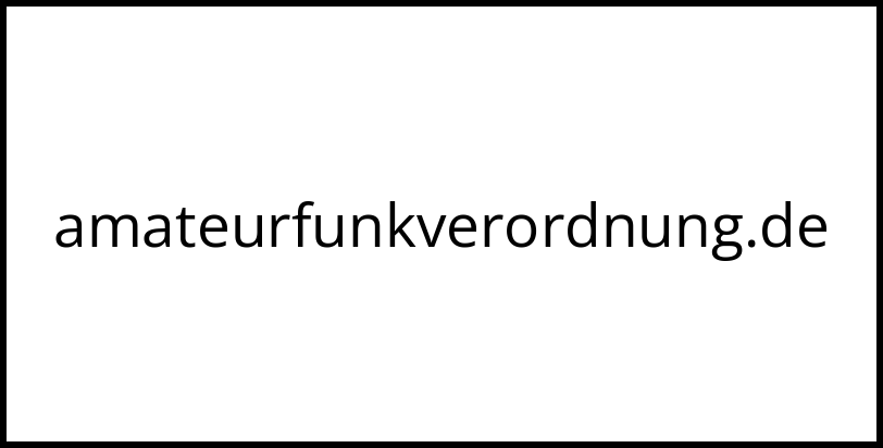 amateurfunkverordnung.de