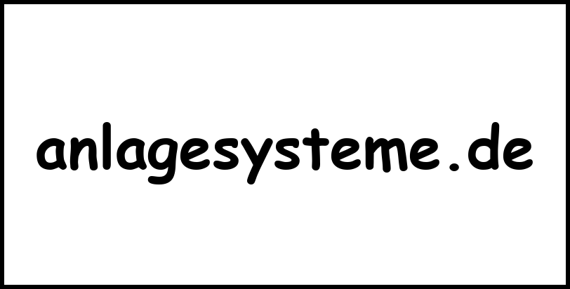 anlagesysteme.de