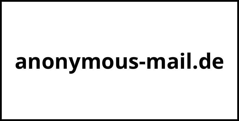 anonymous-mail.de