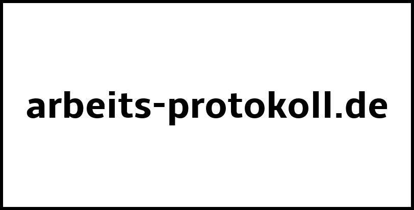 arbeits-protokoll.de