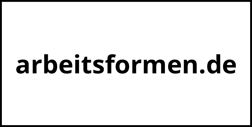 arbeitsformen.de