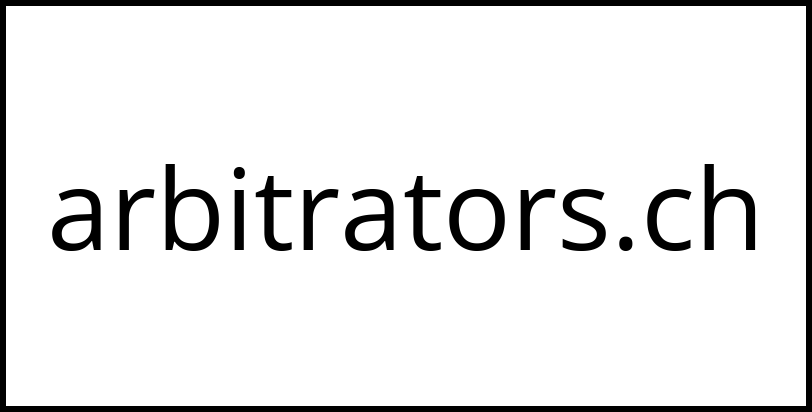 arbitrators.ch