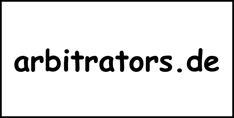 arbitrators.de