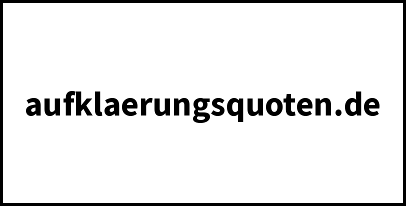 aufklaerungsquoten.de