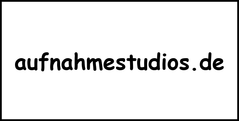 aufnahmestudios.de