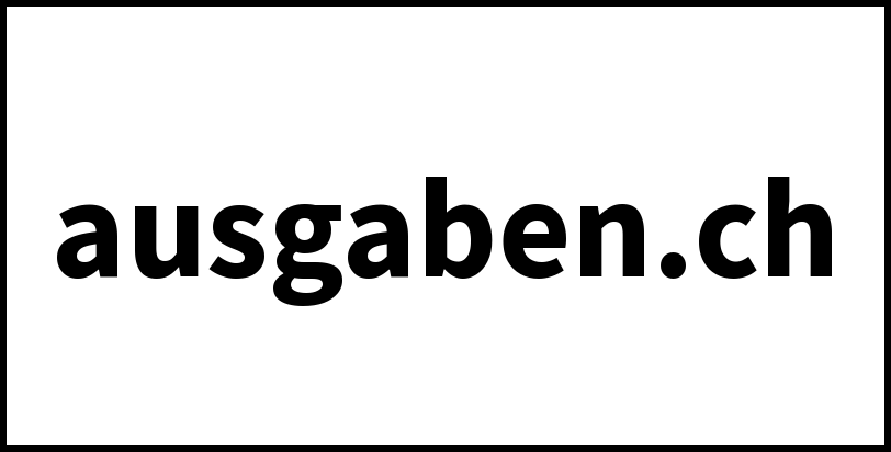 ausgaben.ch