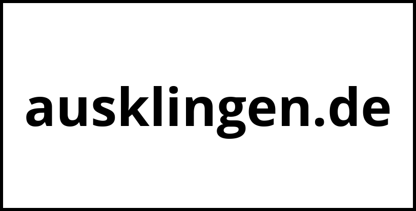 ausklingen.de