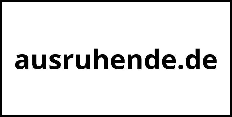 ausruhende.de