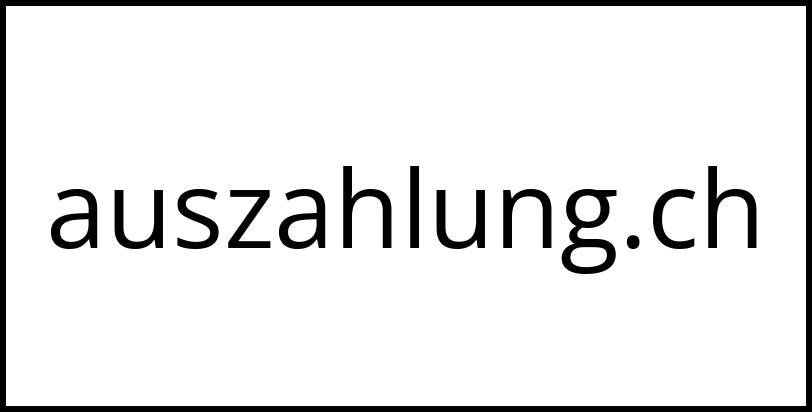 auszahlung.ch