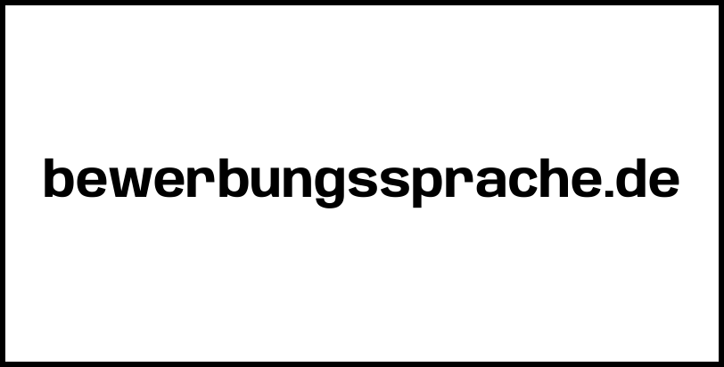 bewerbungssprache.de