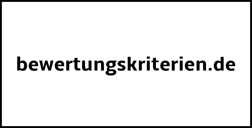 bewertungskriterien.de