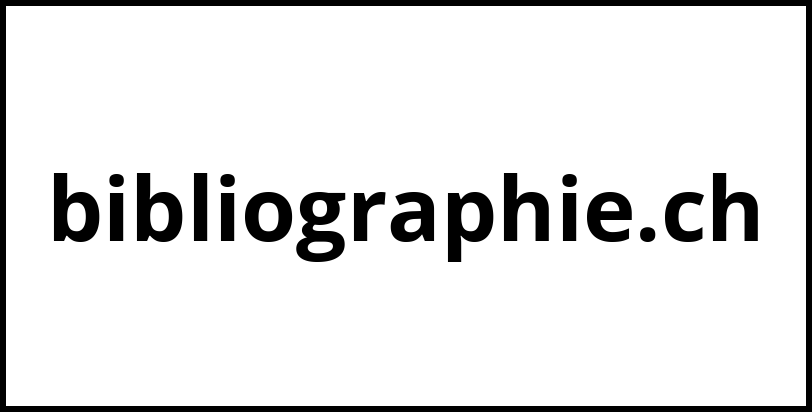 bibliographie.ch