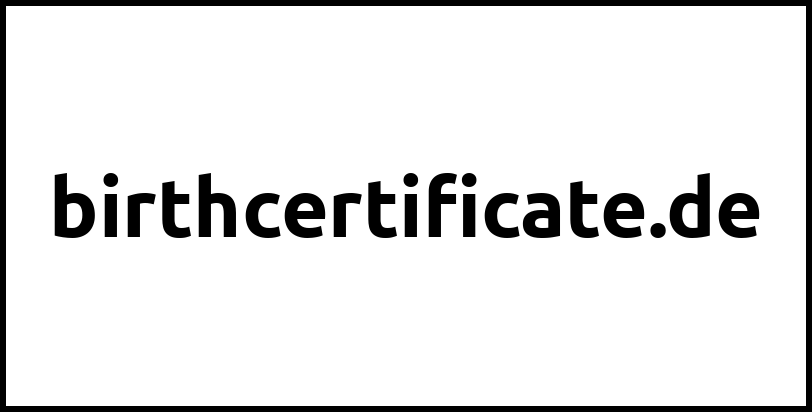 birthcertificate.de