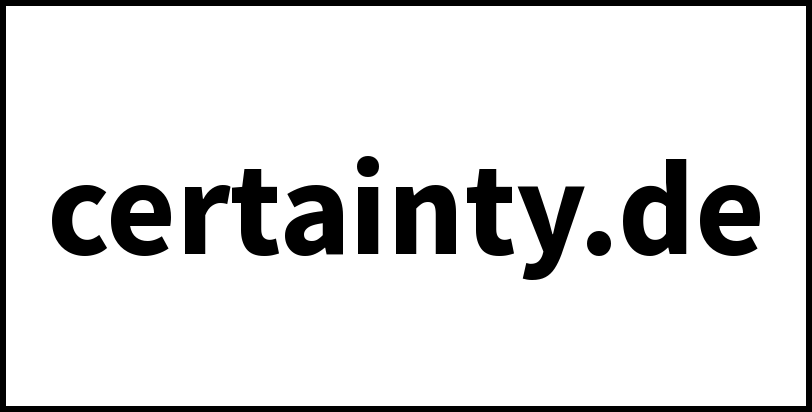 certainty.de