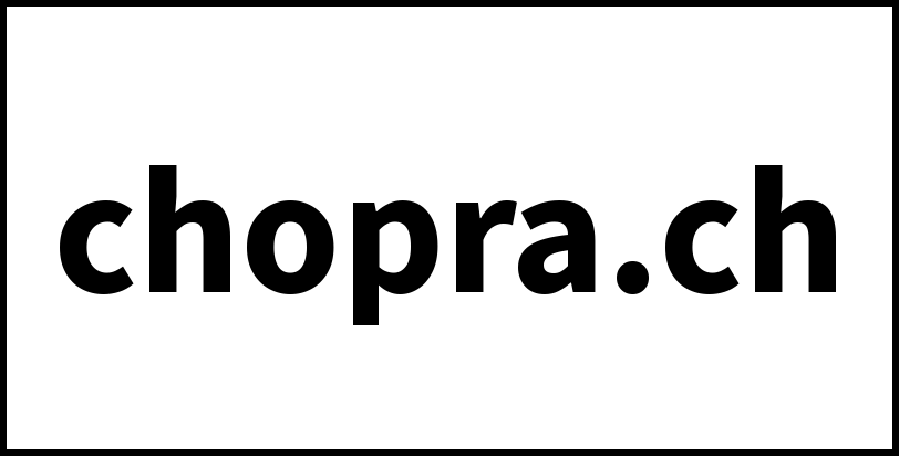 chopra.ch