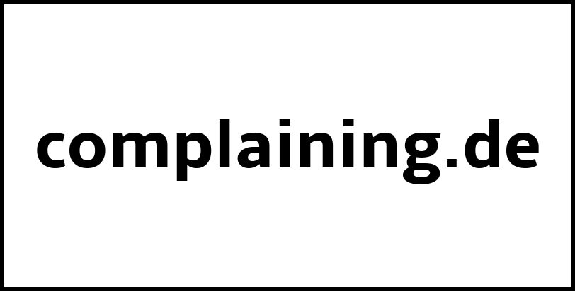 complaining.de