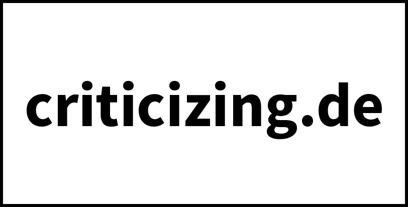 criticizing.de