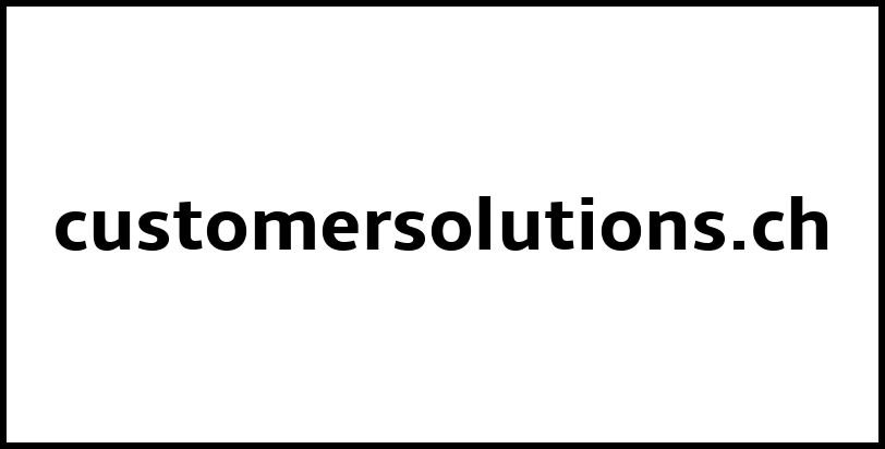 customersolutions.ch