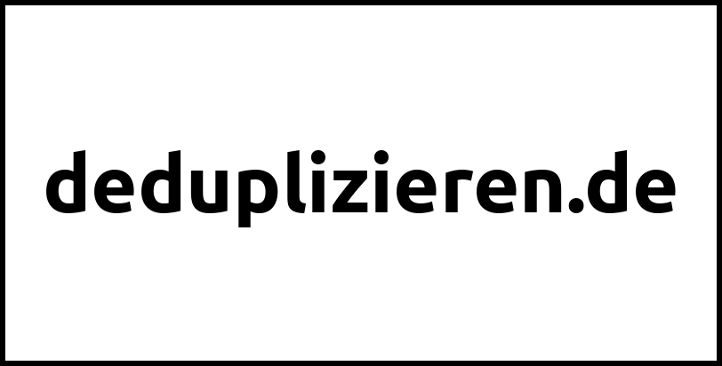 deduplizieren.de