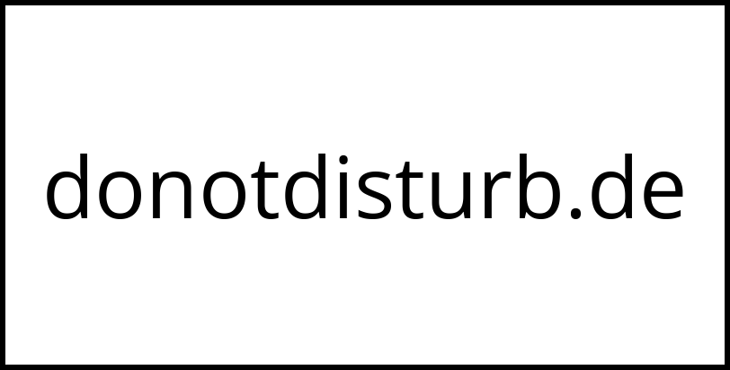 donotdisturb.de