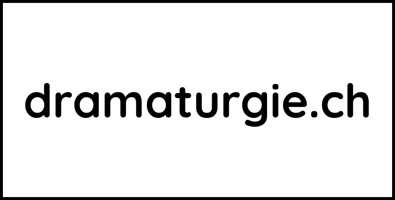 dramaturgie.ch