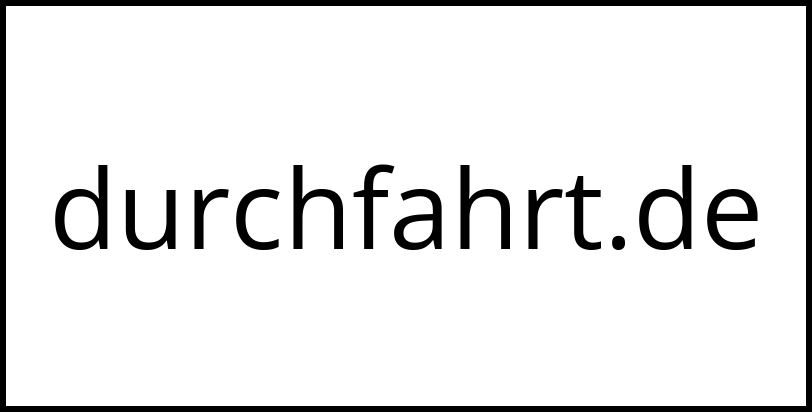 durchfahrt.de