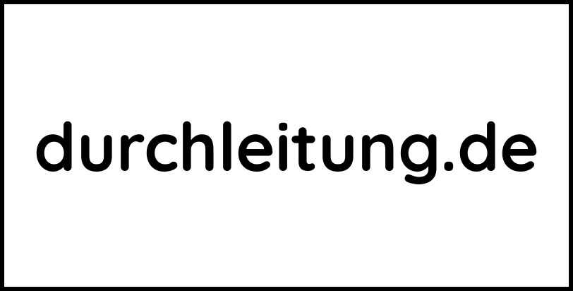 durchleitung.de