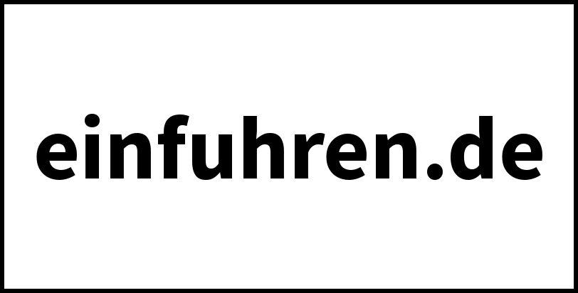 einfuhren.de