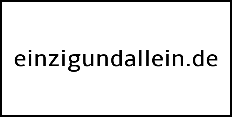 einzigundallein.de