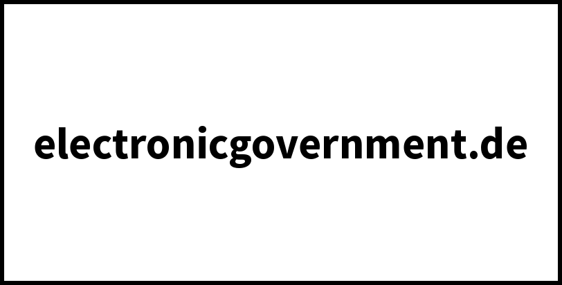 electronicgovernment.de