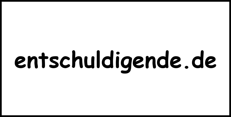 entschuldigende.de