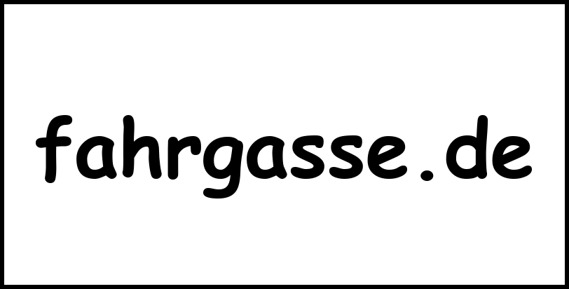 fahrgasse.de