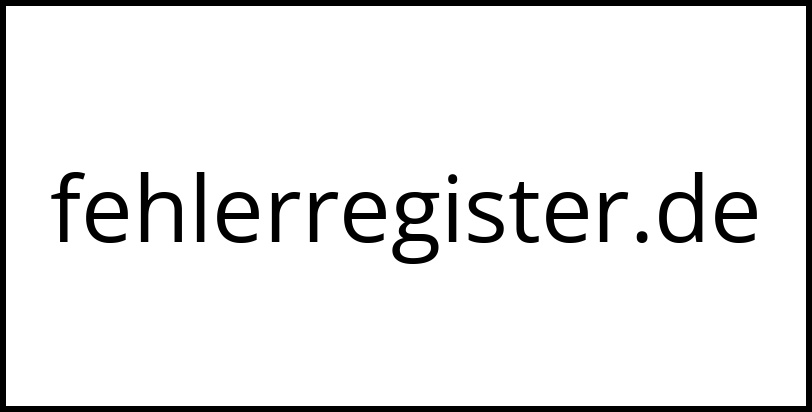fehlerregister.de