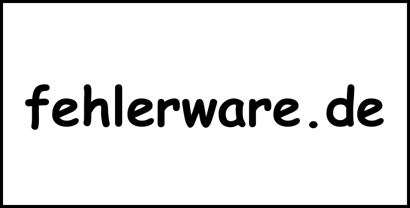fehlerware.de