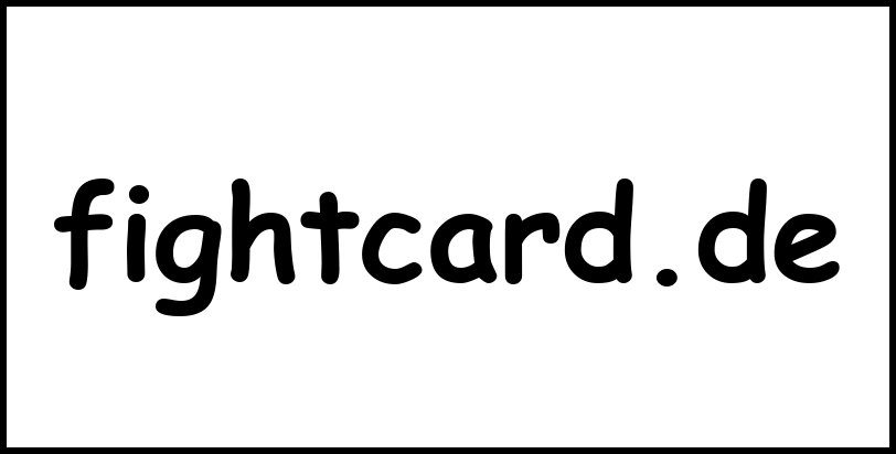 fightcard.de