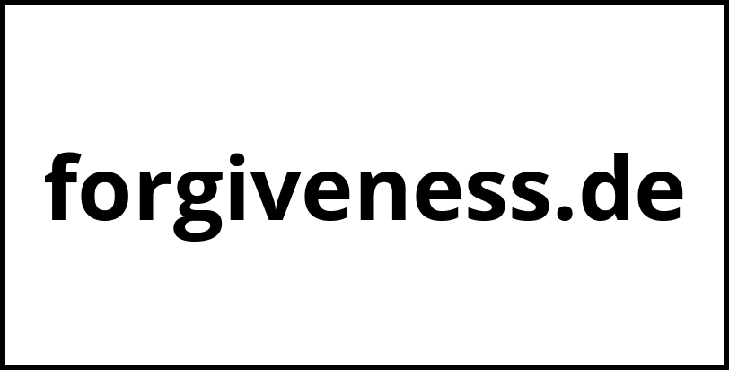 forgiveness.de