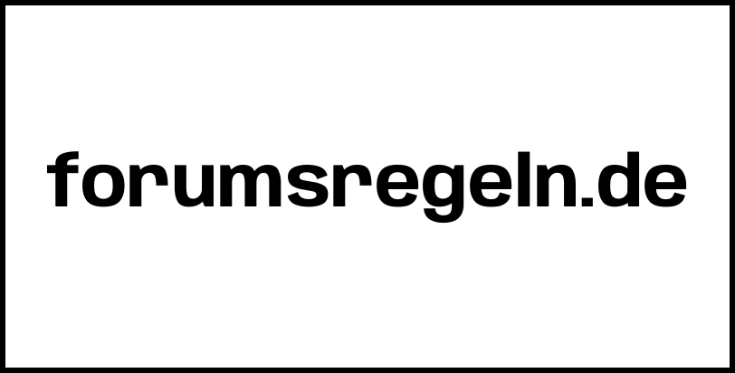 forumsregeln.de