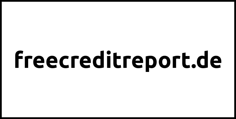 freecreditreport.de