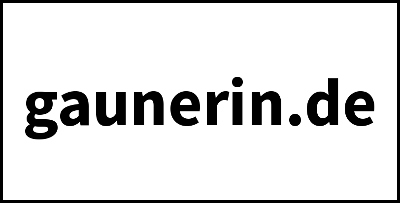 gaunerin.de