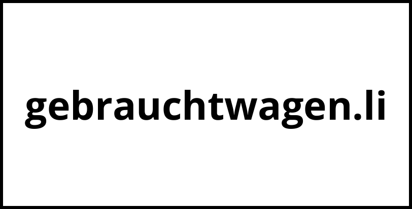 gebrauchtwagen.li