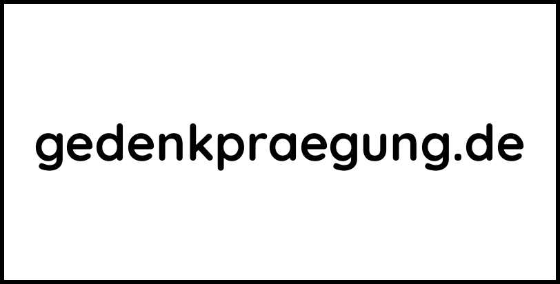 gedenkpraegung.de