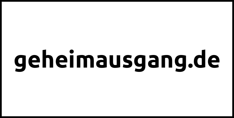 geheimausgang.de