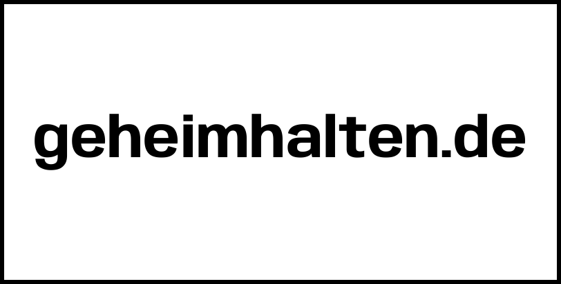 geheimhalten.de