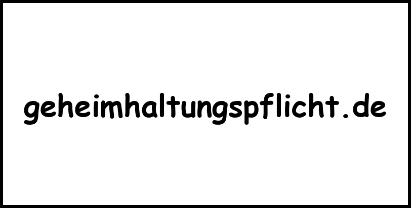 geheimhaltungspflicht.de